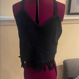 Wild fable XXL Black Knit Halter Top